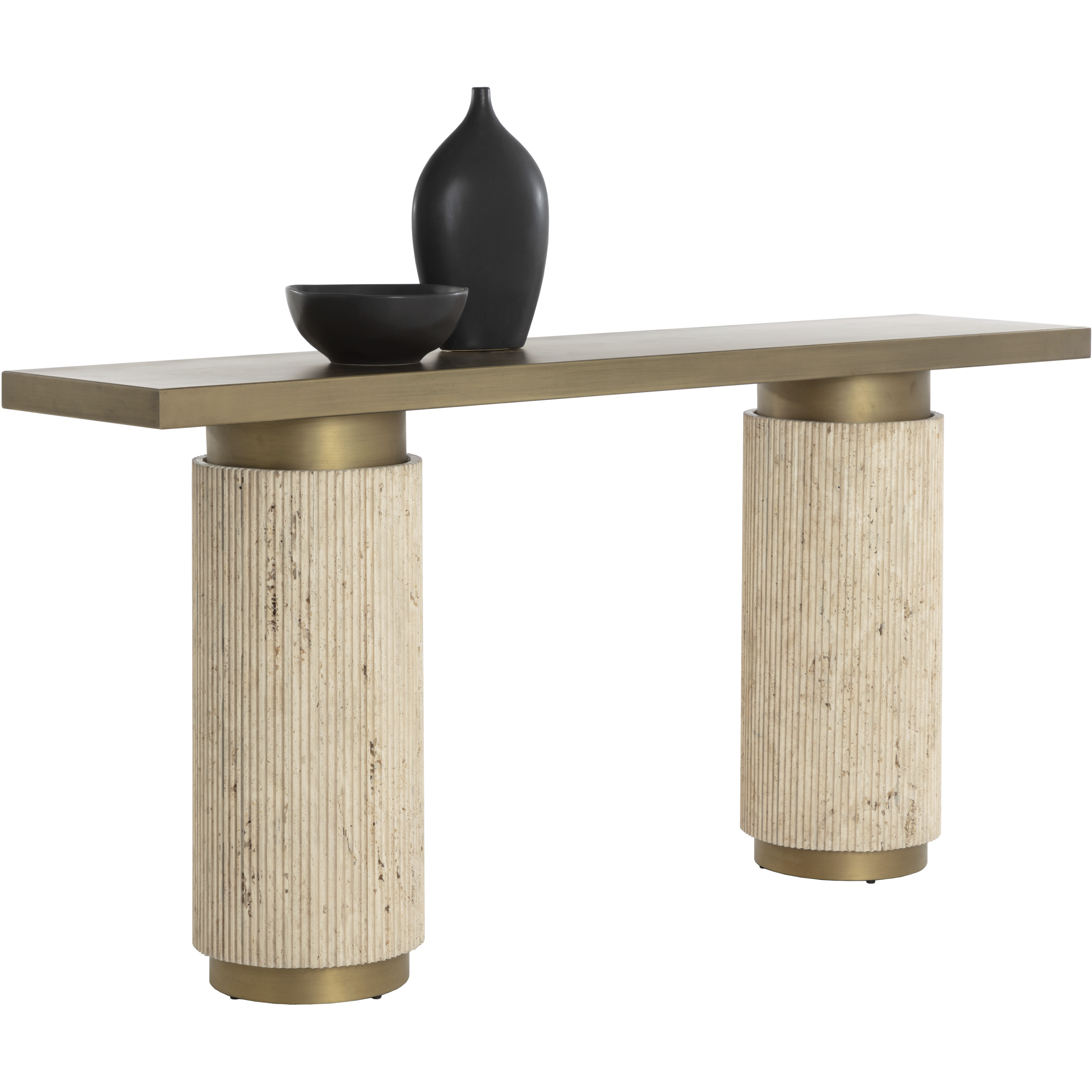 Ashva 68 X 15 inch Antique Brass Console Table